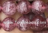 CBQ697 15.5 inches 8mm round strawberry quartz beads wholesale