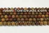 CBQ737 15.5 inches 8mm round red moss agate beads wholesale