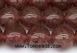 CBQ773 15 inches 10mm round strawberry quartz beads