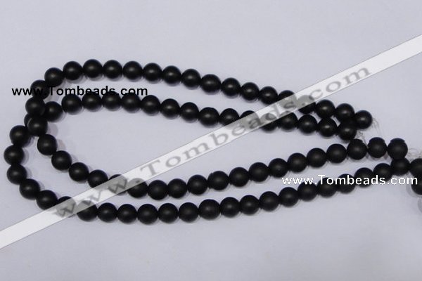 CBS02 15.5 inches 6mm round black stone beads wholesale