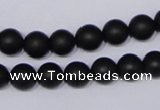 CBS03 15.5 inches 8mm round black stone beads wholesale