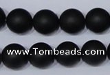 CBS06 15.5 inches 14mm round black stone beads wholesale