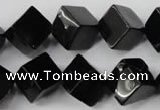 CBS225 15.5 inches 12*12mm cube blackstone beads wholesale