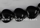 CBS233 15.5 inches 16*16mm heart blackstone beads wholesale