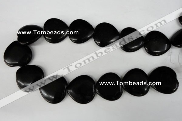 CBS236 15.5 inches 30*30mm heart blackstone beads wholesale