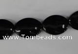 CBS250 15.5 inches 13*18mm oval blackstone beads wholesale