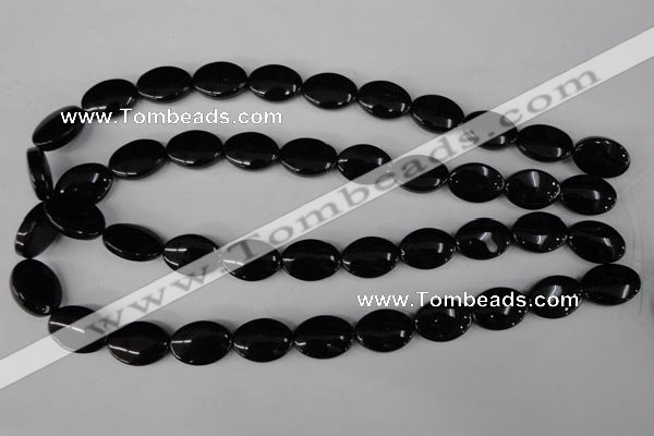 CBS250 15.5 inches 13*18mm oval blackstone beads wholesale