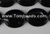 CBS253 15.5 inches 20*25mm oval blackstone beads wholesale