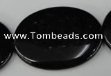 CBS256 15.5 inches 30*40mm oval blackstone beads wholesale