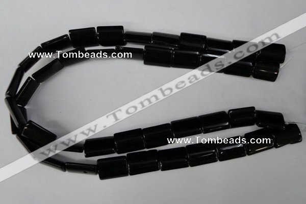 CBS275 15.5 inches 13*18mm flat tube blackstone beads wholesale