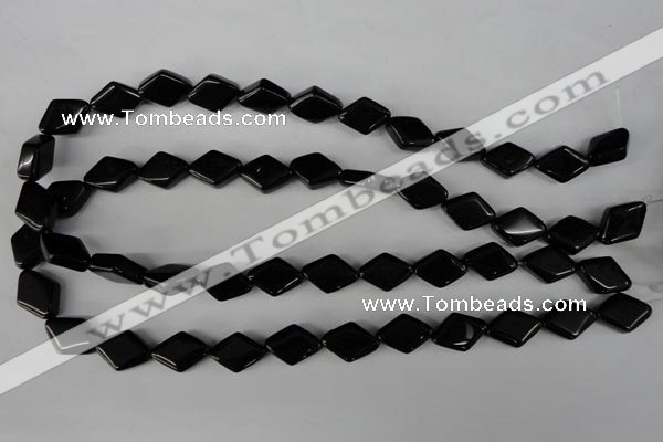 CBS288 15.5 inches 12*16mm diamond blackstone beads wholesale