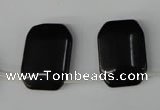 CBS345 Top-drilled 18*25mm rectangle blackstone beads wholesale