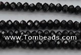 CBS507 15.5 inches 2*4mm faceted rondelle A grade black spinel beads