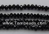 CBS511 15.5 inches 2*3mm faceted rondelle AA grade black spinel beads