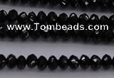 CBS512 15.5 inches 2*4mm faceted rondelle AA grade black spinel beads