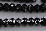 CBS514 15.5 inches 4*6mm faceted rondelle AA grade black spinel beads