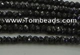 CBS531 15.5 inches 1.5*2.5mm faceted rondelle black spinel beads