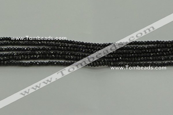 CBS531 15.5 inches 1.5*2.5mm faceted rondelle black spinel beads