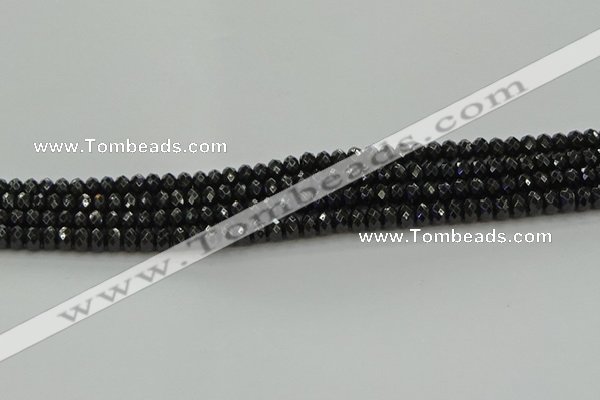 CBS532 15.5 inches 3*5mm faceted rondelle black spinel beads