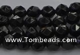 CBS536 15.5 inches 6mm faceted round black spinel beads