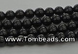 CBS539 15.5 inches 4mm round black spinel beads wholesale