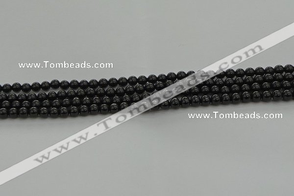 CBS539 15.5 inches 4mm round black spinel beads wholesale