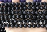 CBS542 15.5 inches 8mm round black spinel gemstone beads