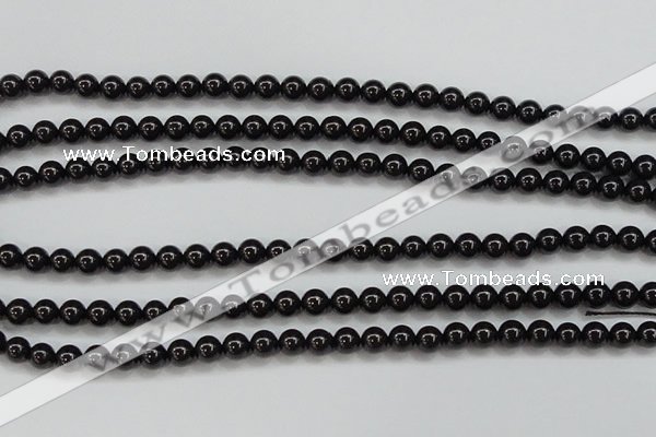 CBS551 15.5 inches 6mm round AA grade black spinel beads