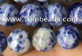 CBS602 15.5 inches 8mm round blue spot stone beads wholesale