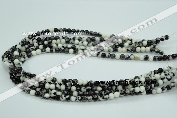 CBW101 15.5 inches 6mm round black & white jasper beads