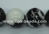 CBW108 15.5 inches 20mm round black & white jasper beads