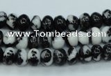 CBW111 15.5 inches 5*8mm rondelle black & white jasper beads