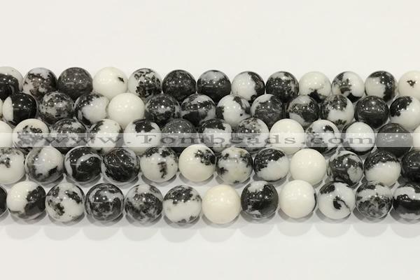 CBW175 15.5 inches 14mm round black & white jasper gemstone beads wholesale