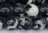 CBW185 15 inches 8mm round black & white jasper beads, 2mm hole