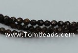 CBZ102 15.5 inches 4mm faceted round bronzite gemstone beads