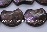 CBZ112 15.5 inches 20*24mm curved moon bronzite gemstone beads