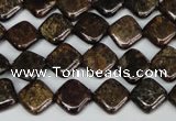 CBZ222 15.5 inches 10*10mm diamond bronzite gemstone beads