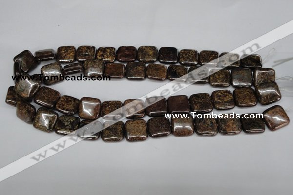 CBZ228 15.5 inches 16*16mm square bronzite gemstone beads