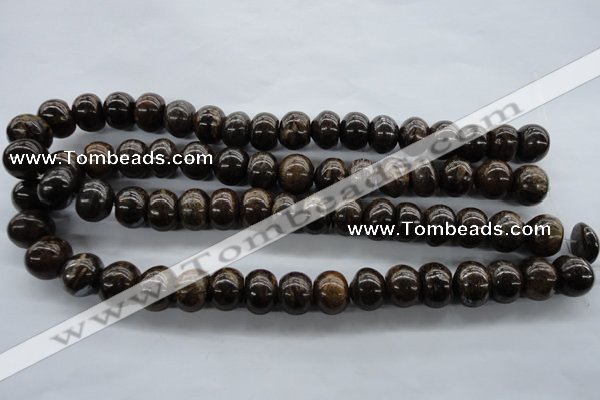 CBZ303 15.5 inches 12*15mm rondelle bronzite gemstone beads wholesale