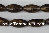 CBZ406 15.5 inches 10*20mm rice bronzite gemstone beads