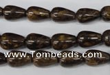 CBZ411 15.5 inches 8*12mm teardrop bronzite gemstone beads