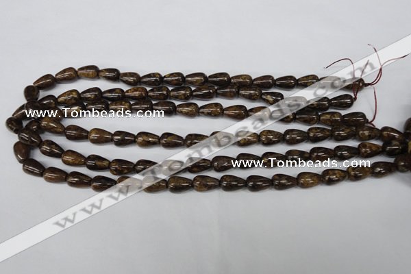 CBZ411 15.5 inches 8*12mm teardrop bronzite gemstone beads