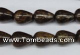 CBZ412 15.5 inches 10*14mm teardrop bronzite gemstone beads