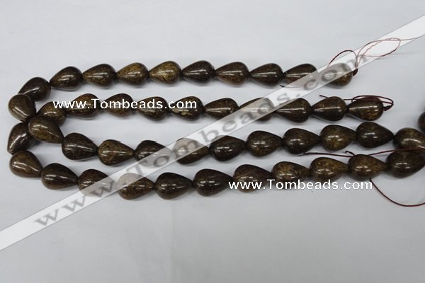 CBZ413 15.5 inches 12*16mm teardrop bronzite gemstone beads