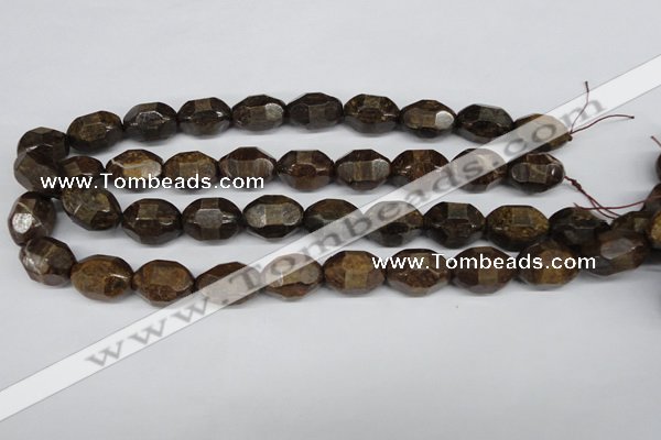 CBZ418 15.5 inches 13*18mm faceted nuggets bronzite gemstone beads