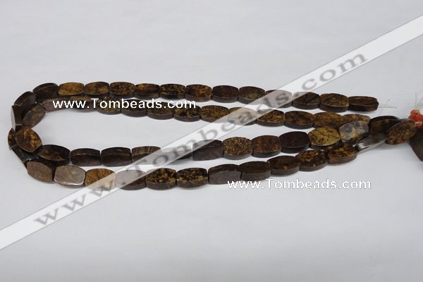 CBZ426 15.5 inches 10*14mm flat drum bronzite gemstone beads