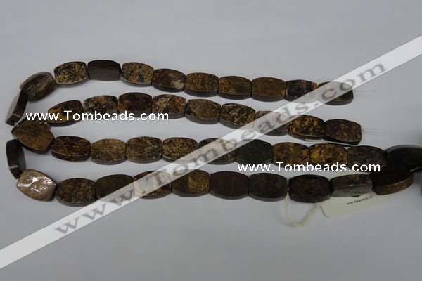 CBZ427 15.5 inches 12*16mm flat drum bronzite gemstone beads