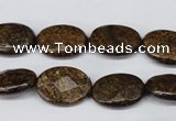 CBZ437 15.5 inches 12*16mm faceted oval bronzite gemstone beads