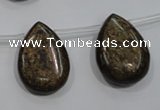 CBZ501 Top-drilled 12*16mm flat teardrop bronzite gemstone beads