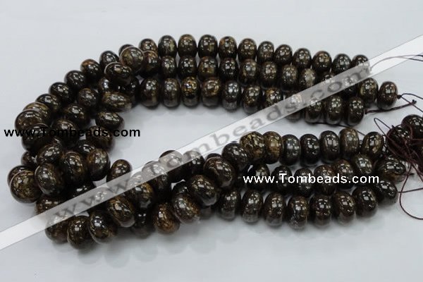 CBZ55 15.5 inches 10*15mm rondelle bronzite gemstone beads wholesale